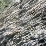 Stefano su un bel 6b - Balla con i topi