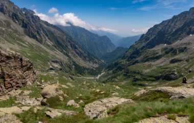 Vista sul vallone dal bivacco
