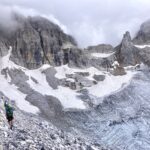 La Vedretta d'Agola, risalendo verso la Bocca dei Camosci
