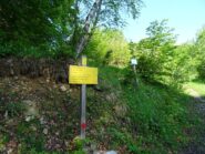 Bivio a 2450, a sx si va nel vallone Fontanafredda