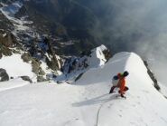 Al termine del superiore dove si gira in parete NE