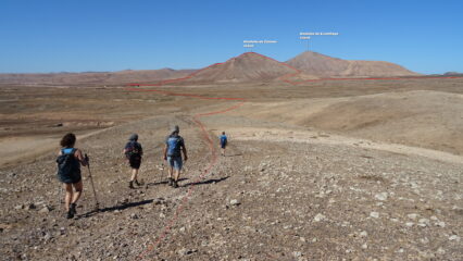 Traccia di approccio verso la Moñtana de Caiman.