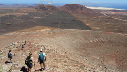Traccia di discesa dalla Moñtana de Caiman e gran parte del percorso che faremo. 