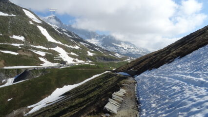 Fine del traverso che porta al Furkapass.