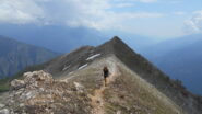 Sulla cresta verso la Cima del Vallone