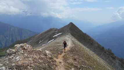 Sulla cresta verso la Cima del Vallone