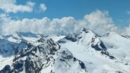 Dalla cima della Galisia zoomata su G. Aig. Rousse, Ciamarella e testata alto vallone dell'Arc