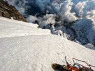 Tratto esposto a nord-est, un po’ dopo la corda molla 