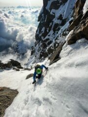 Ultimi passi prima di giungere sulla cresta nord-ovest