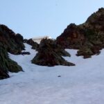 La parte finale con la cornice sulla sinistra. L'uscita è a destra