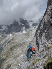 Pa parte finale del quarto tiro (noi abbiamo preso la variante che sale dritta sulla sosta e poi piega a destra)