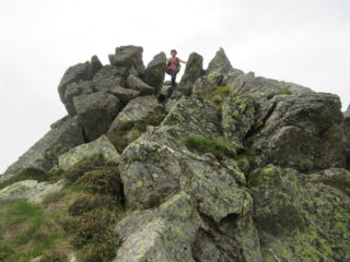 scendendo verso la Bocchetta di Quarn