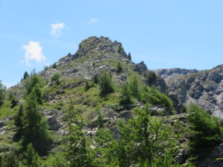 La Gran Testa vista salendo dal versante est