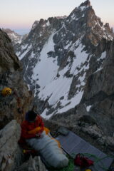 La nostra piazzola da bivacco a 3500 m