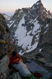 La nostra piazzola da bivacco a 3500 m