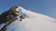 la vetta dall'uscita del couloir