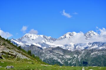Passo Monscera, vista su Weissmies, Lagginhorn, Fletschhorn