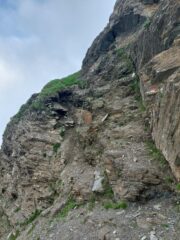 La catena nel tratto franato