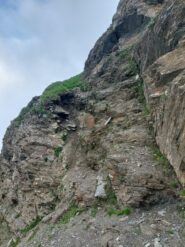 La catena nel tratto franato