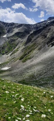 il sentiero di salita per il Pas des Chevaux