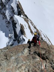 Bella e semplice placca sulla cresta del Breithorn Centrale