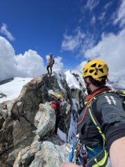 Ultima parte della cresta che porta al Breithorn Centrale