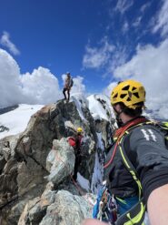 Ultima parte della cresta che porta al Breithorn Centrale