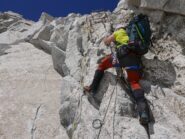 Tratto attrezzato prima di raggiungere la cresta