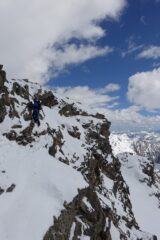Passaggio delicato sotto la cima