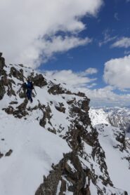 Passaggio delicato sotto la cima