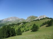 Dai prati della Rocca Cuna , il crinale con Pian Tendasco , Roque Rouge , Chanvrairee e Bego