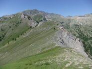 Il crinale dalla Rocher Rouge verso la Cime de Chanvrairee