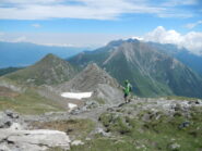 discesa dalla Cima e vista verso il Francais Pelouxe 2772 m.