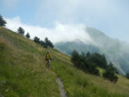 in discesa verso il Colle Cialdoletta