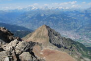 Becca di Nona e catena Monte Bianco
