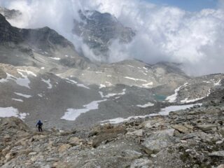 Discesa dal colle Agnello superiore