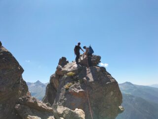 Breve salto in disarrampicata dopo la doppia..
