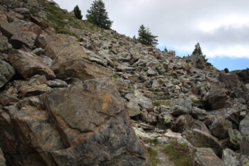 sentiero 102 che avvicina al ripido pendio finale