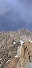 La metabita, si vede il bivacco in cima