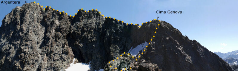 La cresta vista dalla cima Purtscheller