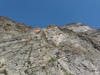 La cresta vista dall'attacco
