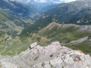 La parte bassa del vallone di discesa.