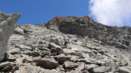 Pendio finale prima della cima.