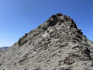 la risalita dalla cengia (a sx) di ritorno dalla Longet
