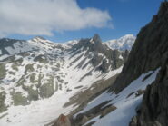 il vallone di Beauprè retrostante al Passage des Trois Moines