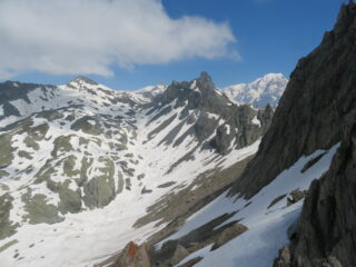 il vallone di Beauprè retrostante al Passage des Trois Moines