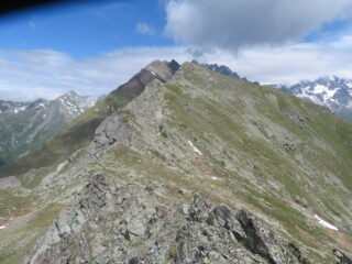 dalla vetta della Tète du Praz verso la Crou de Bleintse