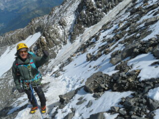 subito dopo l'attraversamento del Grand Couloir (senza problemi)