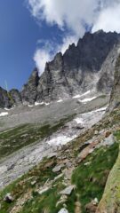 il canale di salita al Col Chasseur