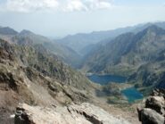 dalla cima il Lago Brocan e il bacino del Chiotas
